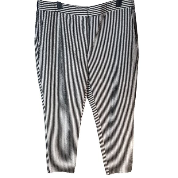 2/$30 ZARA Seersucker Slacks XL Black & White Cotton/Polyester Blend - Picture 11 of 16